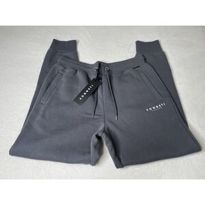 Sonneti London Reflective Logo Jogger Mens Gray Athletic Relaxed Sweatpants Sz L